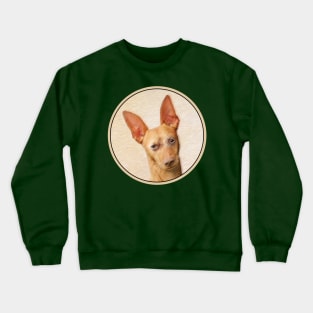 Cirneco dell’Etna Painting - Cute Original Dog Art Crewneck Sweatshirt